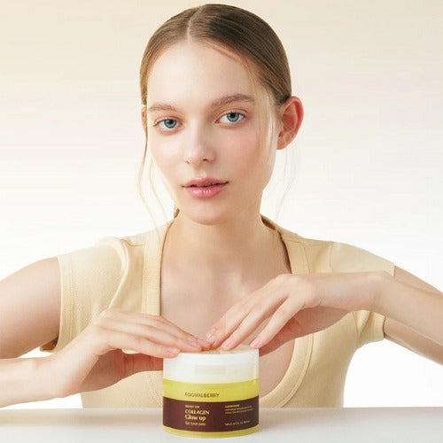 EQQUALBERRY - Collagen Glow Up Gel Toner Pads 140ml