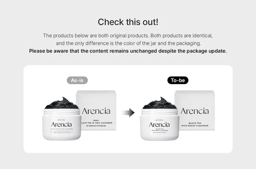 Arencia - Black Tea Rice Mochi Cleanser 120g