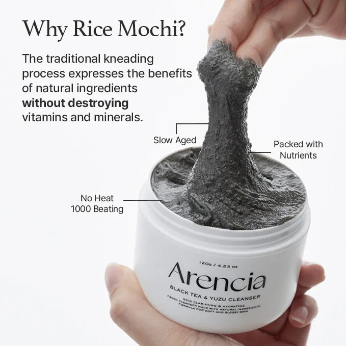 Arencia - Black Tea Rice Mochi Cleanser 120g