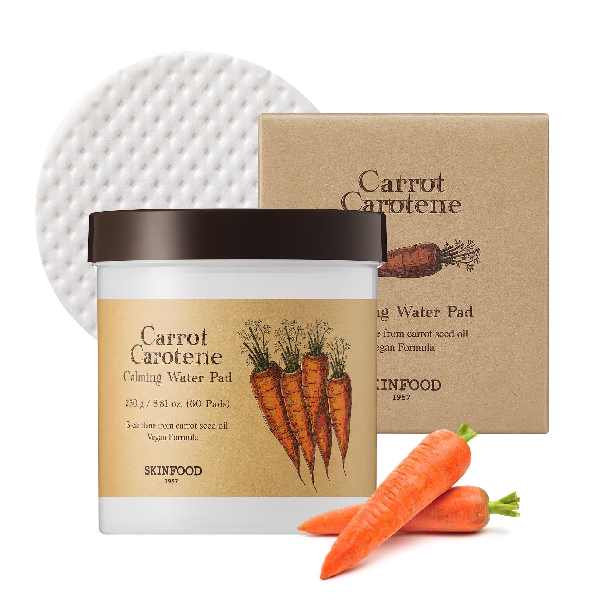 SKINFOOD - Tampon calmant cu apă și morcovi și caroten