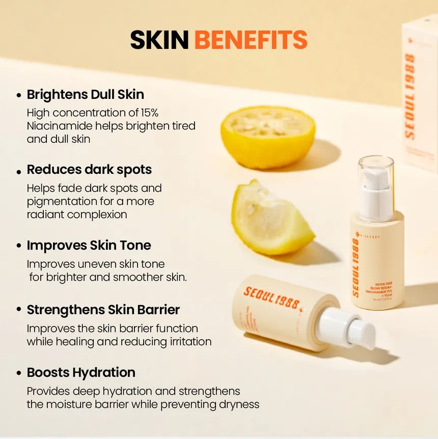 KSECRET - SEOUL 1988 Glow Serum : Niacinamide 15% + Yuja