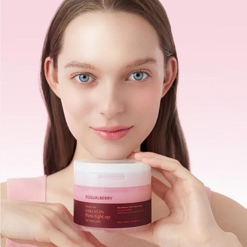 EQQUALBERRY - Collagen Pore-Tight Up Gel Toner Pads 140ml