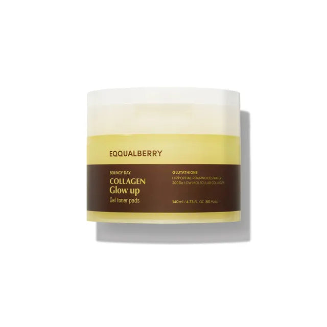 EQQUALBERRY - Collagen Glow Up Gel Toner Pads 140ml