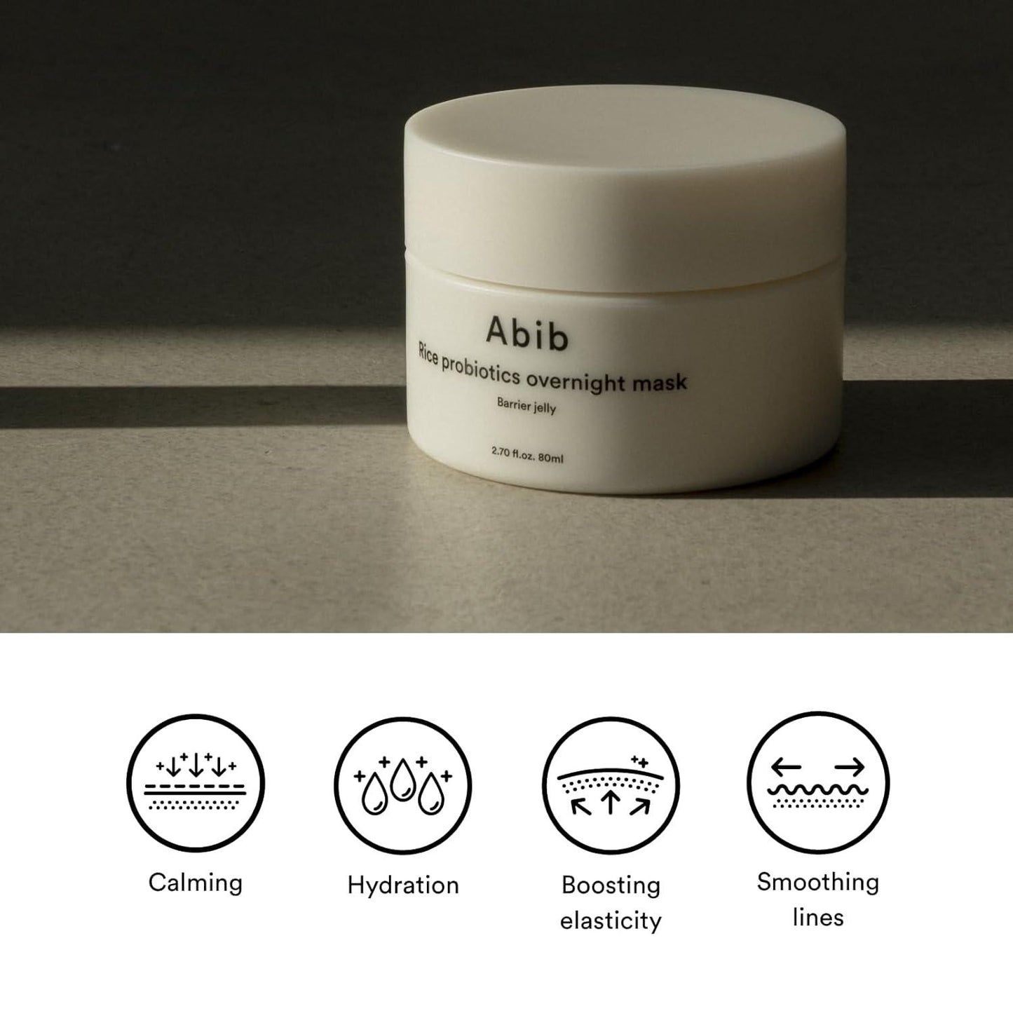 Abib - Rijst Probiotica Overnacht Masker Barrière Gelei 80ml