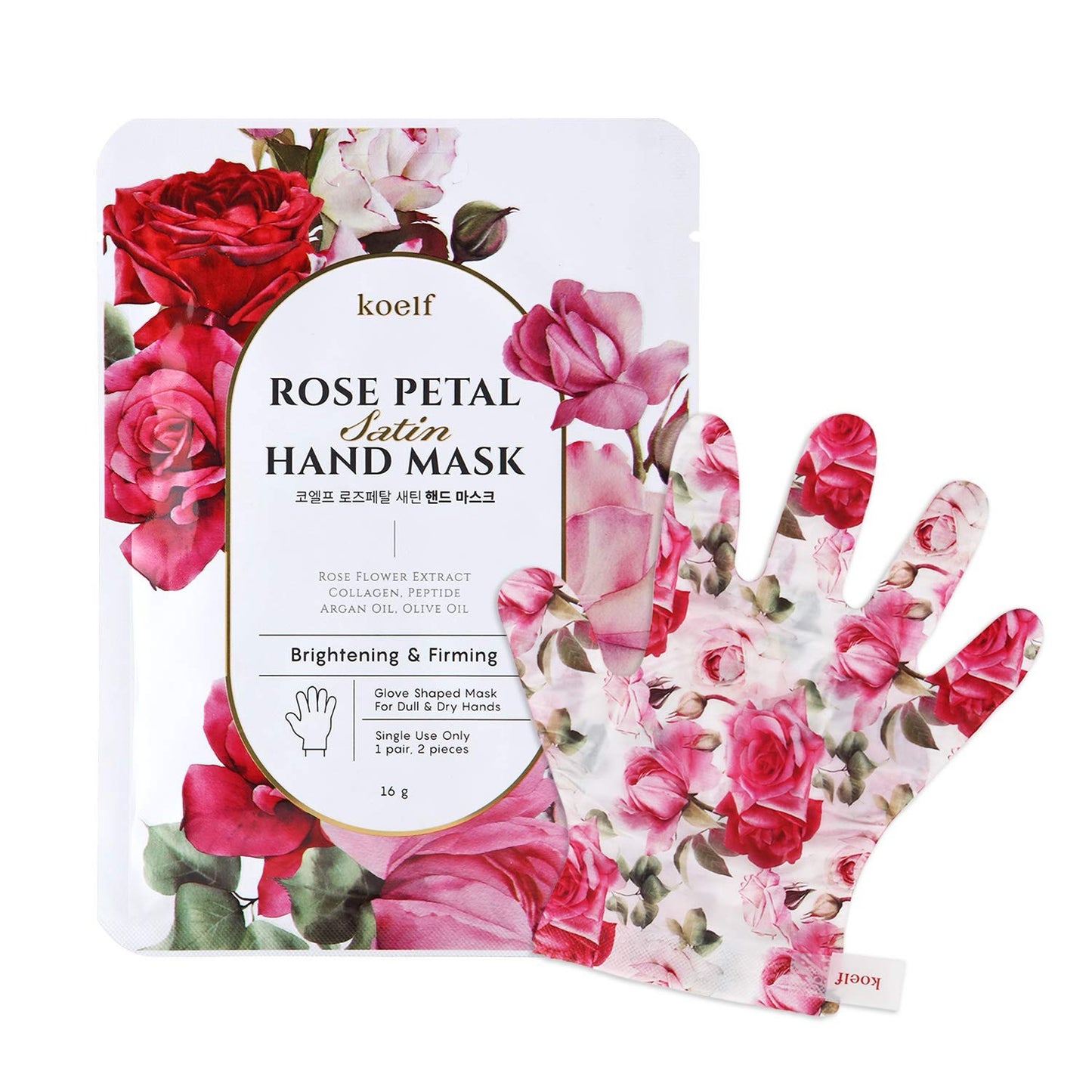 PETITFEE - Rose Petal Satin Hand Mask 16g